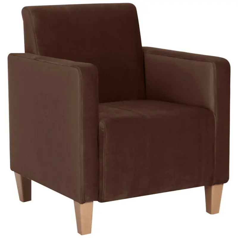 Sessel in Samt, Velours Braun