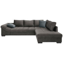 Ecksofa in Velours Grau