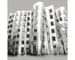 Glasbild Düsseldorf XIV 50x50 cm