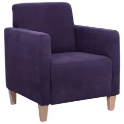 Sessel in Velours Violett