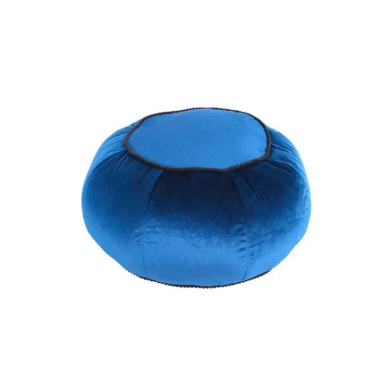 Pouf in Blau Textil