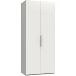 Drehtürenschrank in Weiß
