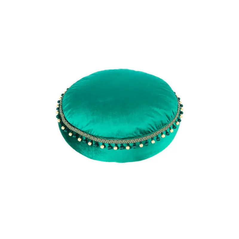 Pouf in Grün Textil