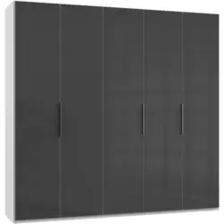 Dreht&uuml;renschrank in Grau, Wei&szlig;