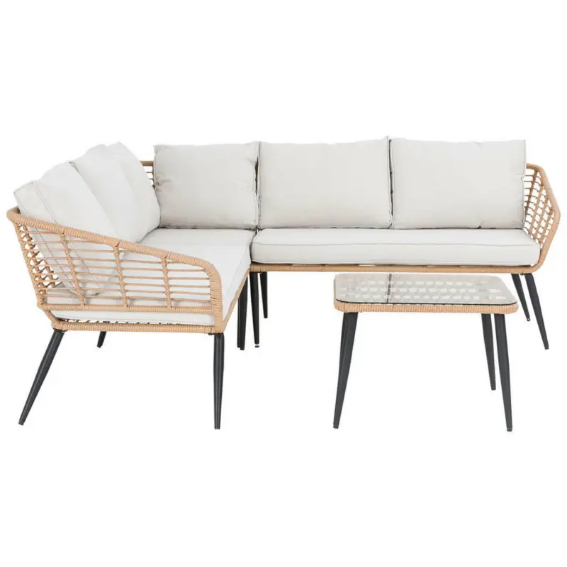 Loungegarnitur 4-teilig 198/198 cm