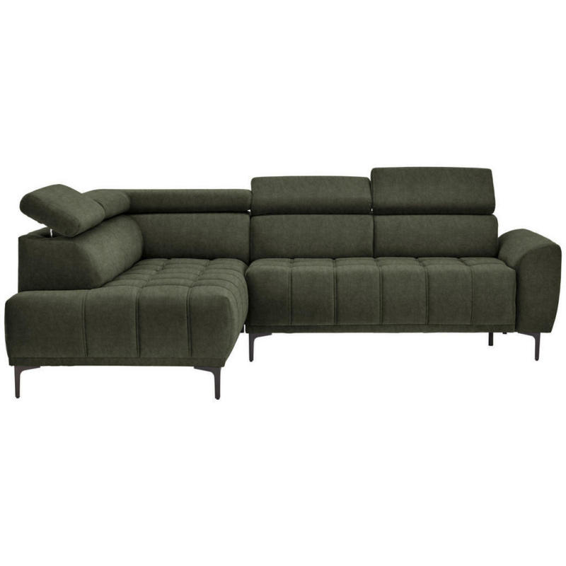 Ecksofa in Velours Grün