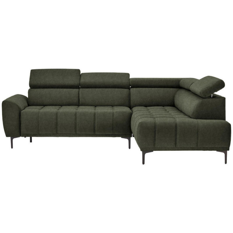 Ecksofa in Velours Grün