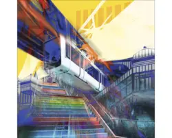 Glasbild Wuppertal VII 50x50 cm