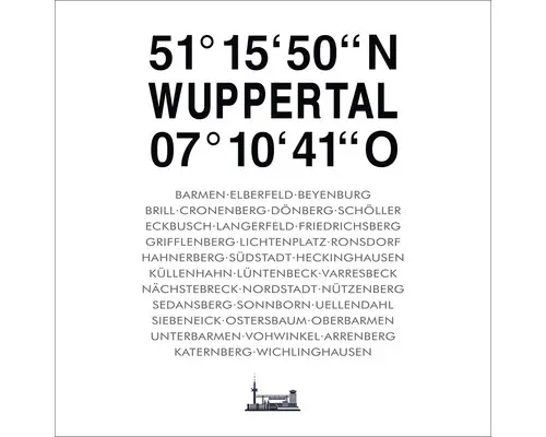 Glasbild Wuppertal XII 50x50 cm