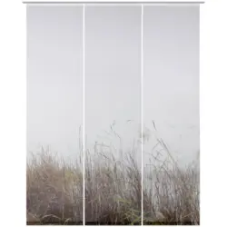 Flächenvorhang in Braun halbtransparent