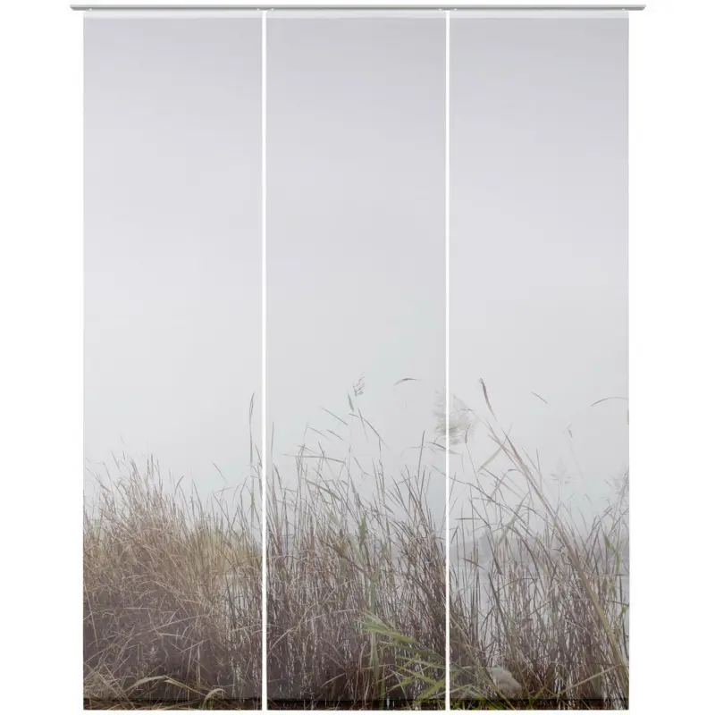 Flächenvorhang in Braun halbtransparent