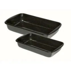 Auflaufform Eisen 2er-Set 42/25,7/16 cm 2-teilig