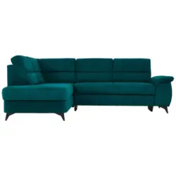 Ecksofa in Flachgewebe Petrol