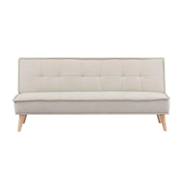 Schlafsofa in Webstoff Beige