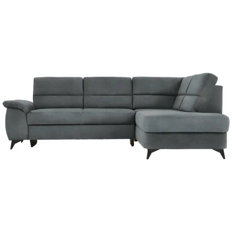 Ecksofa in Flachgewebe Grau