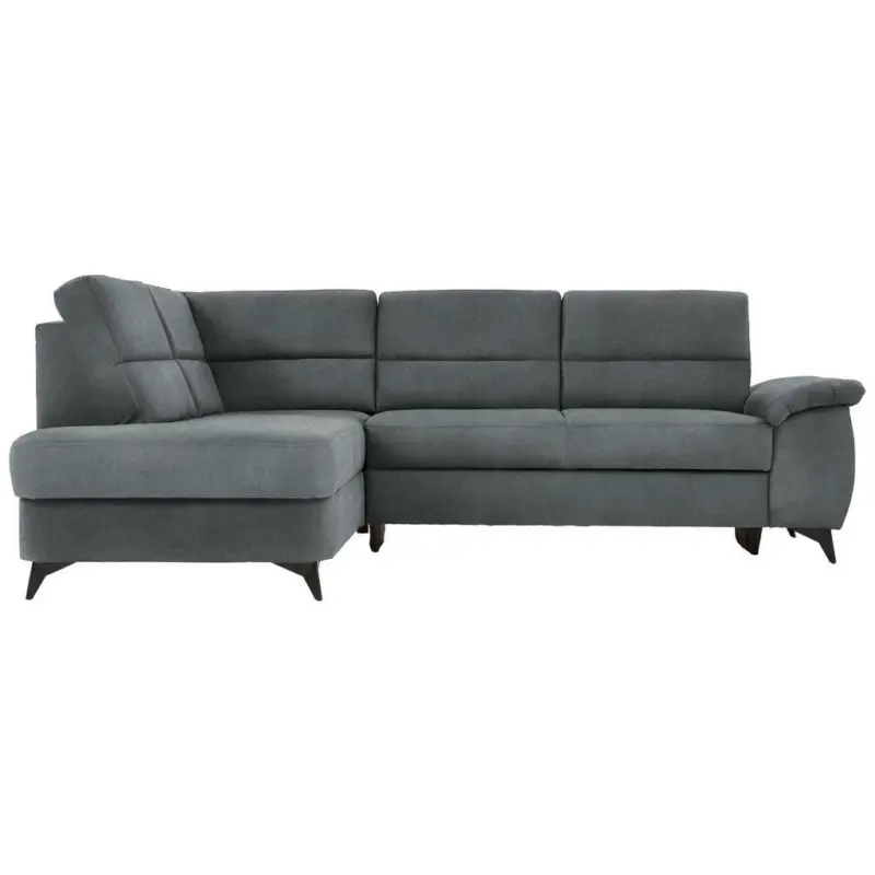 Ecksofa in Flachgewebe Grau