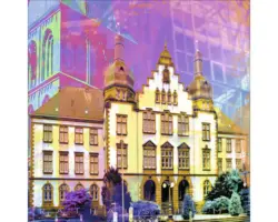 Glasbild Hamm III 20x20 cm