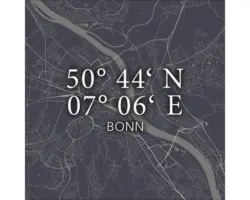Glasbild Bonn VI 50x50 cm