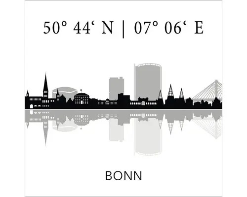 Glasbild Bonn V 50x50 cm