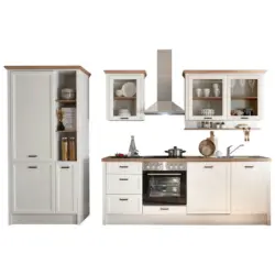 Küchenblock 235/217/217/60/61 cm in Pinienfarben, Eiche Artisan