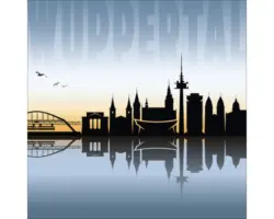 Glasbild Wuppertal XVII 20x20 cm
