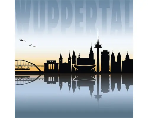Glasbild Wuppertal XVII 20x20 cm