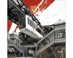 Glasbild Wuppertal IX 20x20 cm