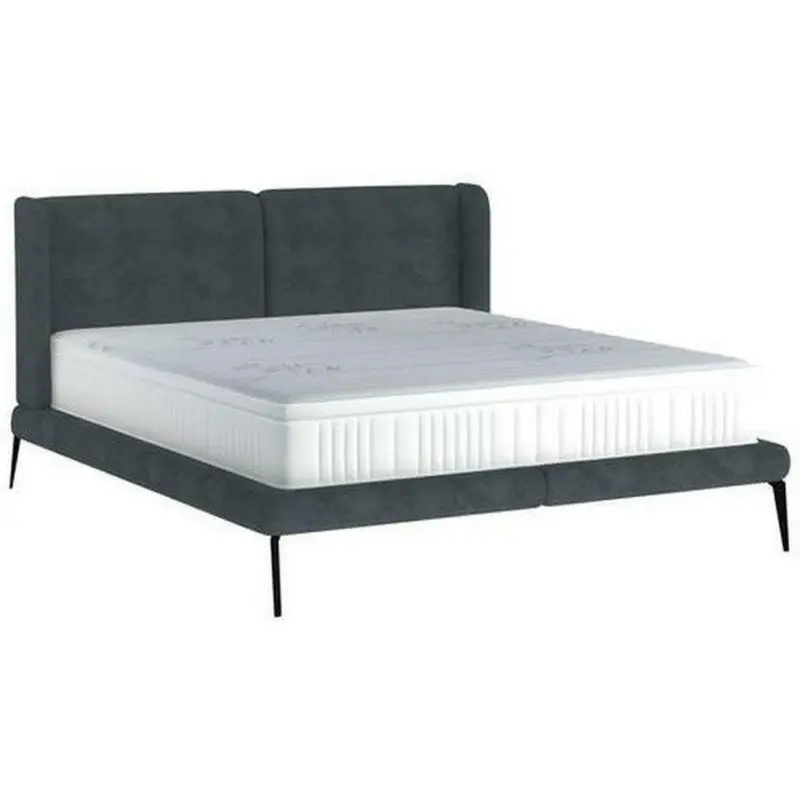 Polsterbett 180/200 cm in Blau, Grau