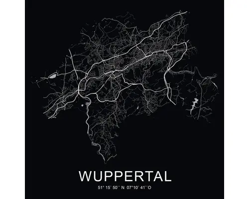 Glasbild Wuppertal XIV 30x30 cm