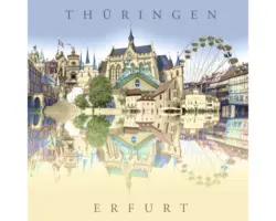 Glasbild Erfurt XIII 30x30 cm