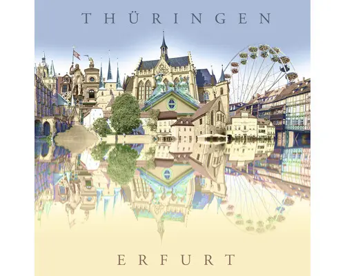 Glasbild Erfurt XIII 30x30 cm