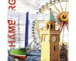 Glasbild Hamburg XVII 20x20 cm