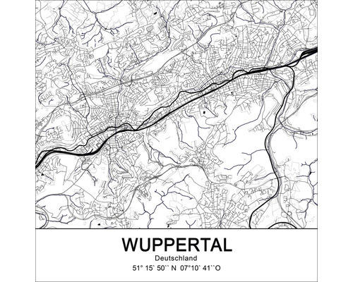 Glasbild Wuppertal XIII 30x30 cm