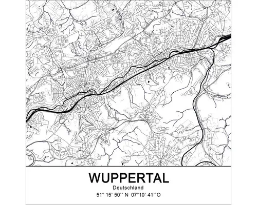 Glasbild Wuppertal XIII 20x20 cm