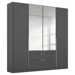 Drehtürenschrank in Grau