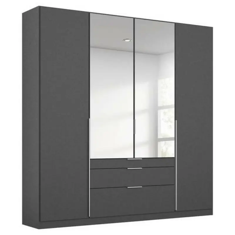Drehtürenschrank in Grau