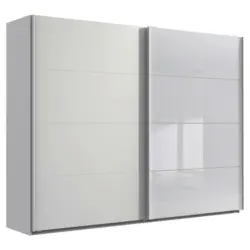 Schwebetürenschrank in Weiß