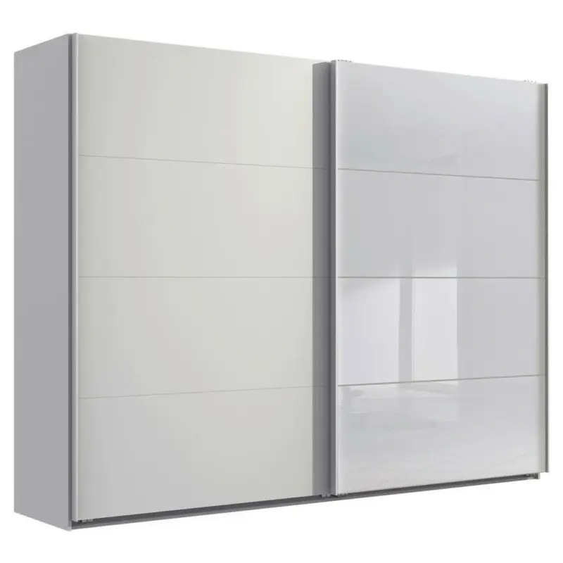 Schwebetürenschrank in Weiß