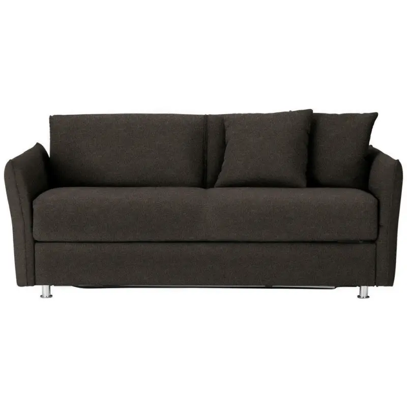 Schlafsofa in Flachgewebe Dunkelbraun