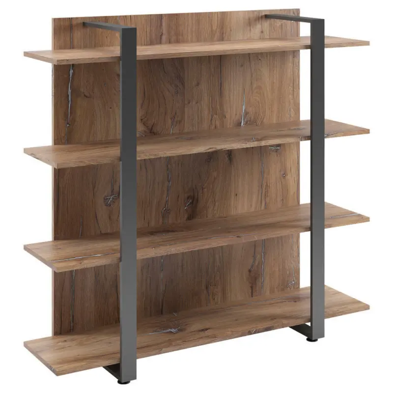 Regal 140/133/37,2 cm Anthrazit, Eichefarben