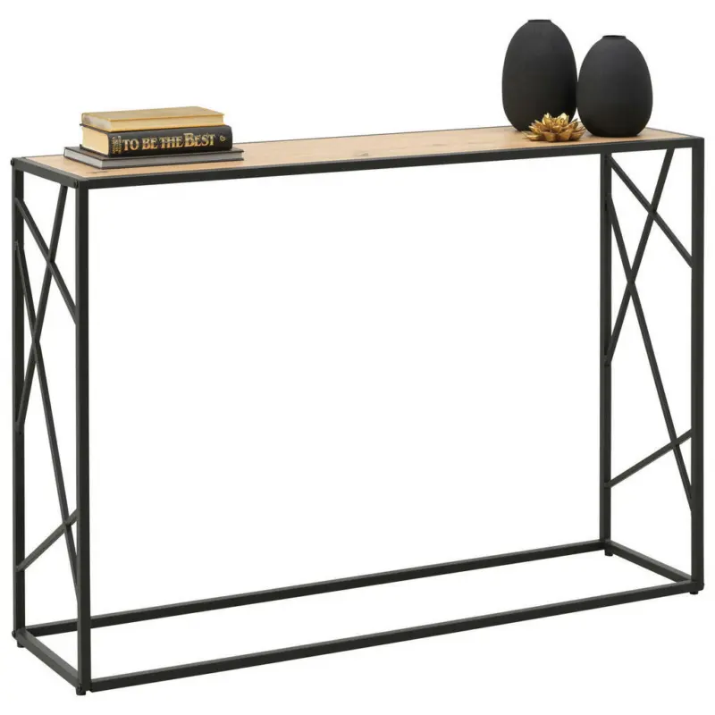 Konsolentisch in Metall, Holzwerkstoff 110/30/76 cm