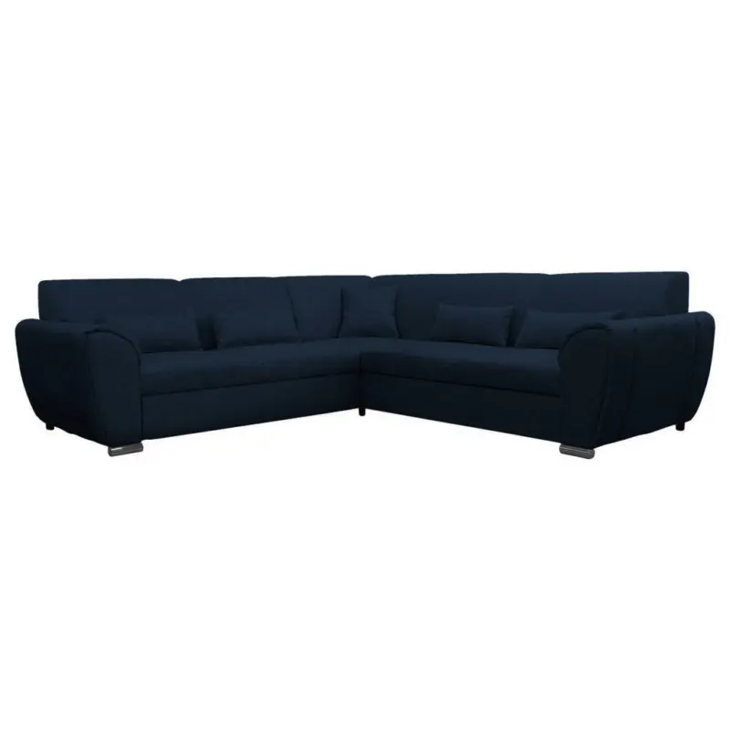 Ecksofa in Flachgewebe Dunkelblau