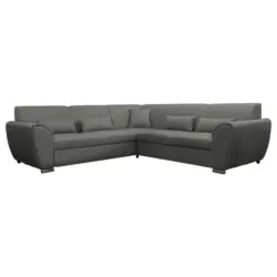 Ecksofa in Flachgewebe Grau