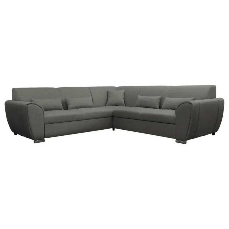Ecksofa in Flachgewebe Grau