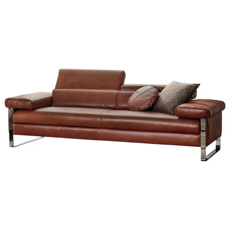 Zweisitzer-Sofa in Echtleder Braun