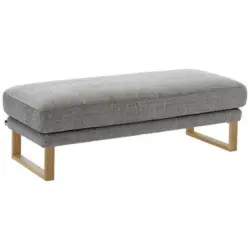 Hocker in Textil Grau