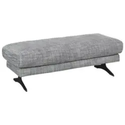 Hocker in Textil Grau