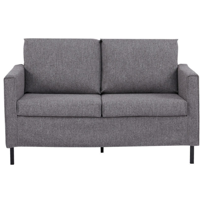 Zweisitzer-Sofa in Webstoff Grau