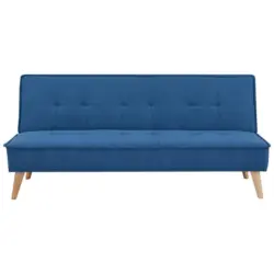 Schlafsofa in Webstoff Blau