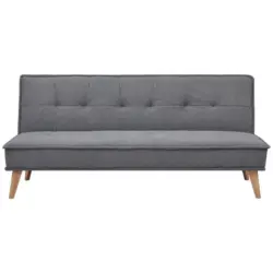 Schlafsofa in Webstoff Grau